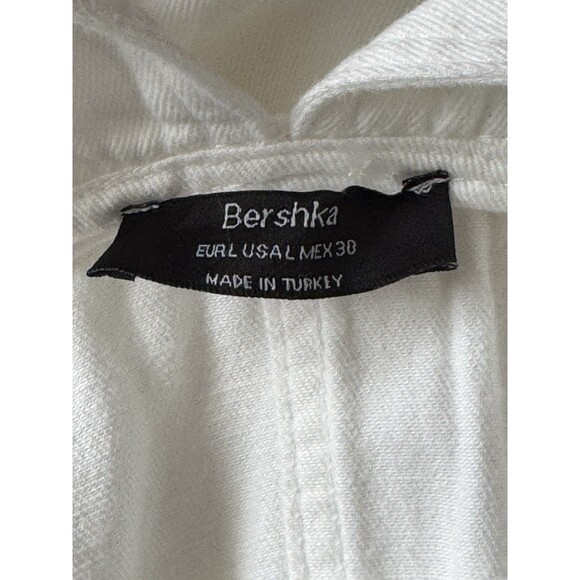 Bershka White  Knit Overall JOGGERS Jumpsuit  Womens Size LARGE - Picture 9 of 12